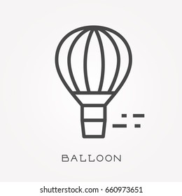 Line icon balloon