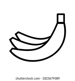 Liniensymbol Bananen - einfaches Design