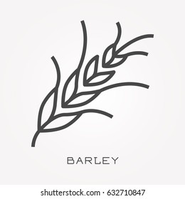 Line icon barley