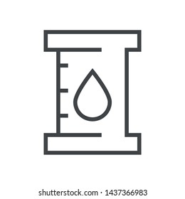Line icon barrel of oil. Simple vector illustration with ability to change.
