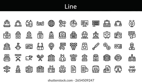 Ícone de Linha: Elemento Geométrico Básico e Símbolo Preto Sólido Divisor