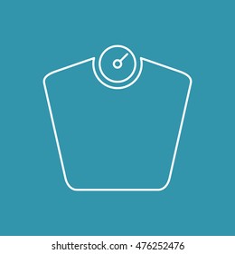 Line Icon of Bathroom Scale.