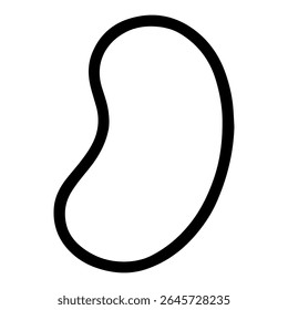 line icon beans on white background
Vector icon on the theme of fruits and vegetables movement