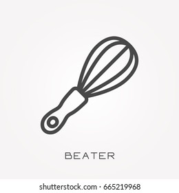 Line icon beater
