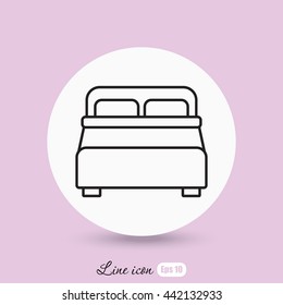 Line icon-  bed
