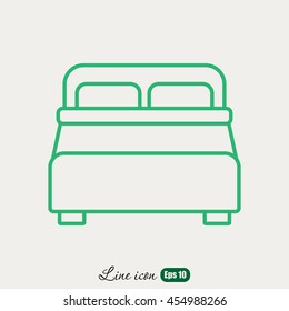 Line icon-  bed