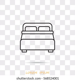 Line icon-  bed