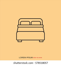 Line icon-  bed