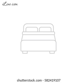 Line icon-  bed