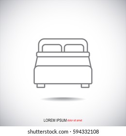 Line icon-  bed