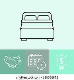 Line icon-  bed