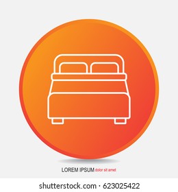 Line icon-  bed