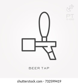 Line Icon Beer Tap