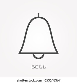 Line icon bell