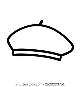 line icon beret on white background vector
Vector icon clothes and shoes