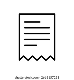 Icono de línea Vector de la factura sobre fondo blanco
Línea de Vector icono de negocios sobre fondo blanco