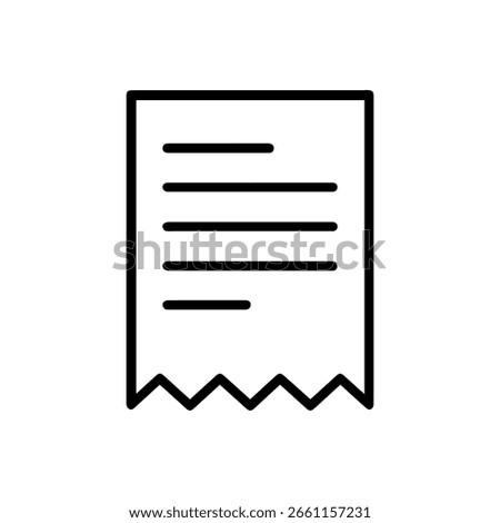 line icon bill vector on white background
Vector line icon business on white background