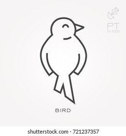 Line icon bird