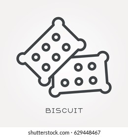 Line icon biscuit