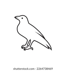 line icon blackbird design vector illustration on white background.