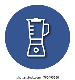 Line icon of blender with shadow. EPS 10