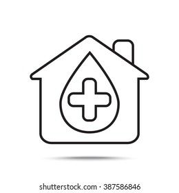 Line icon- blood donation 