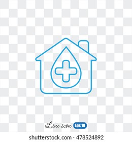 Line icon- blood donation 