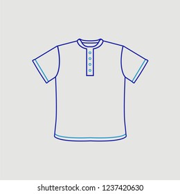 line icon blue t-shirt