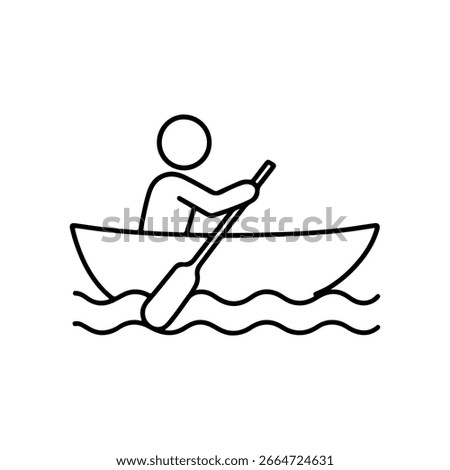 line icon boat ride vector on white background
Vector line icon on white background