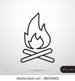 Line icon-  bonfire