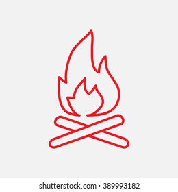 Line icon-  bonfire
