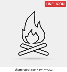 Line icon-  bonfire