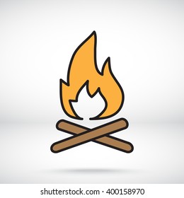 Line icon-  bonfire