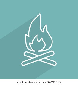 Line icon-  bonfire