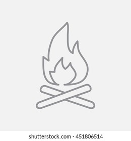 Line icon-  bonfire
