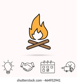 Line icon-  bonfire