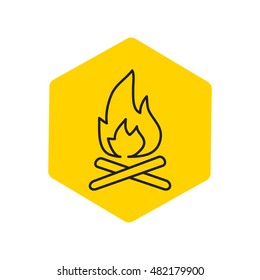 Line icon-  bonfire