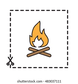 Line icon-  bonfire