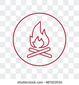 Line icon-  bonfire