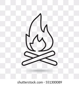 Line icon-  bonfire