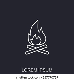 Line icon-  bonfire