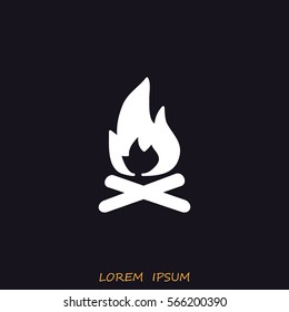 Line icon-  bonfire