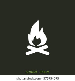 Line icon-  bonfire