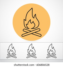Line icon-  bonfire