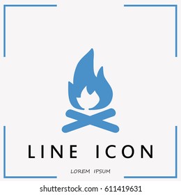 Line icon-  bonfire