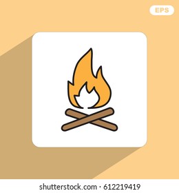Line icon-  bonfire