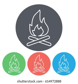 Line icon-  bonfire