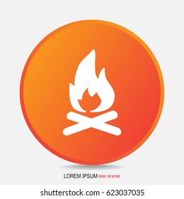Line icon-  bonfire