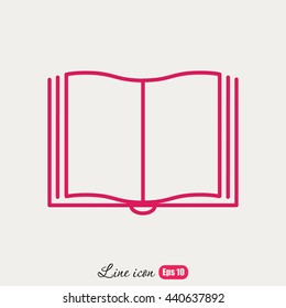 Line icon- book