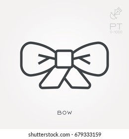 Line icon bow